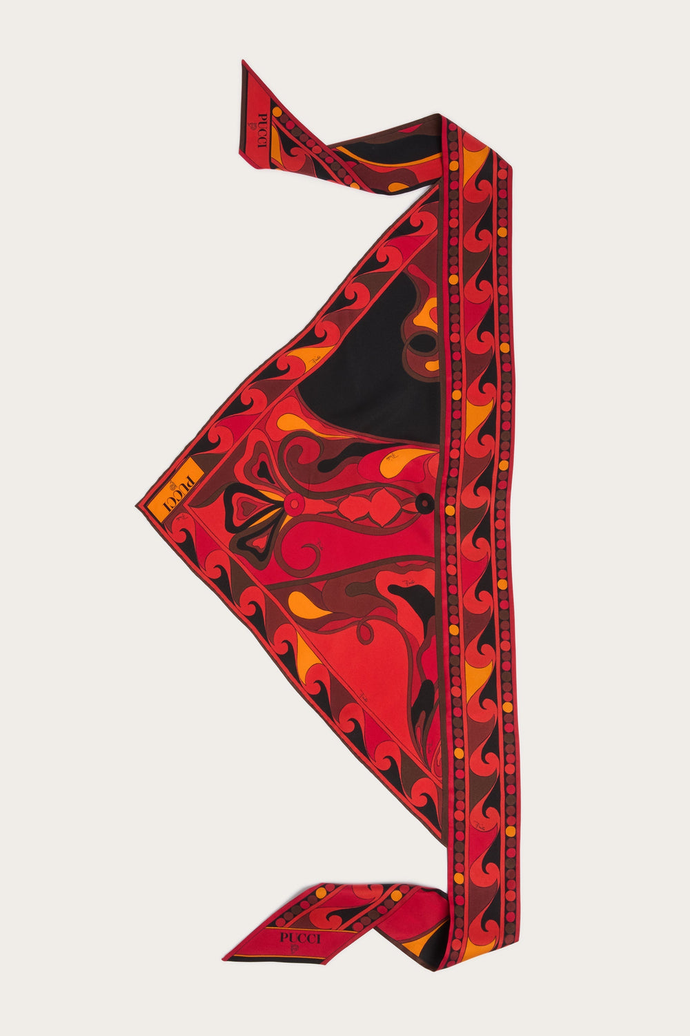 Orchidee Print Silk Triangle Scarf
 WOMAN Pucci