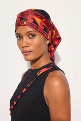 Orchidee Print Silk Triangle Scarf
 WOMAN Pucci