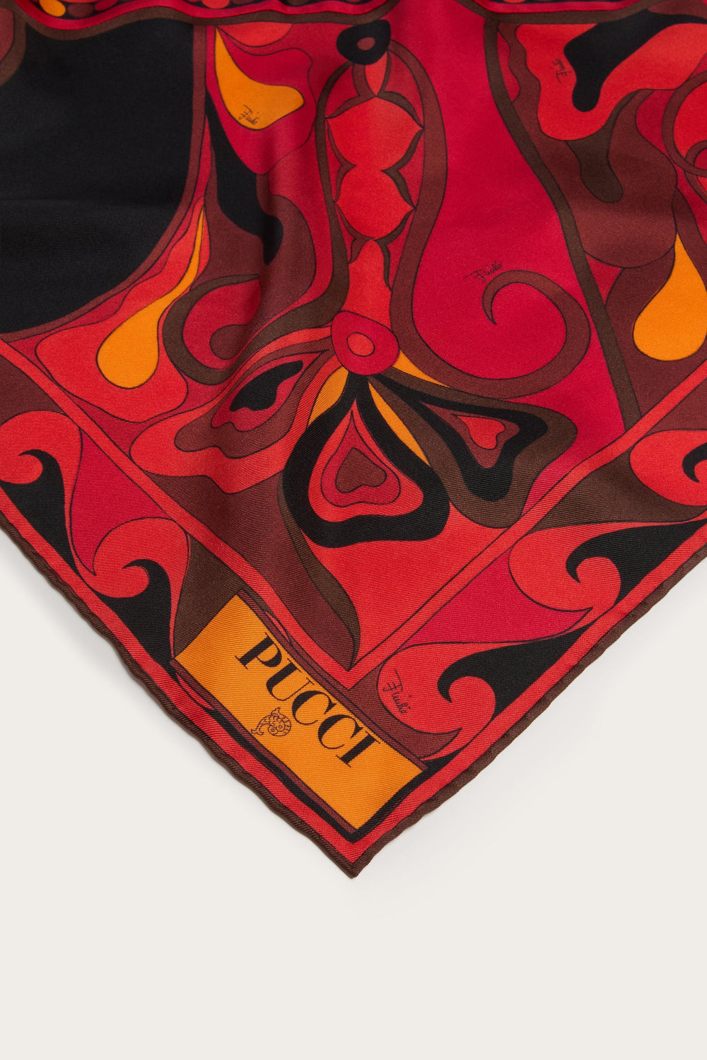 Orchidee Print Silk Triangle Scarf
 WOMAN Pucci
