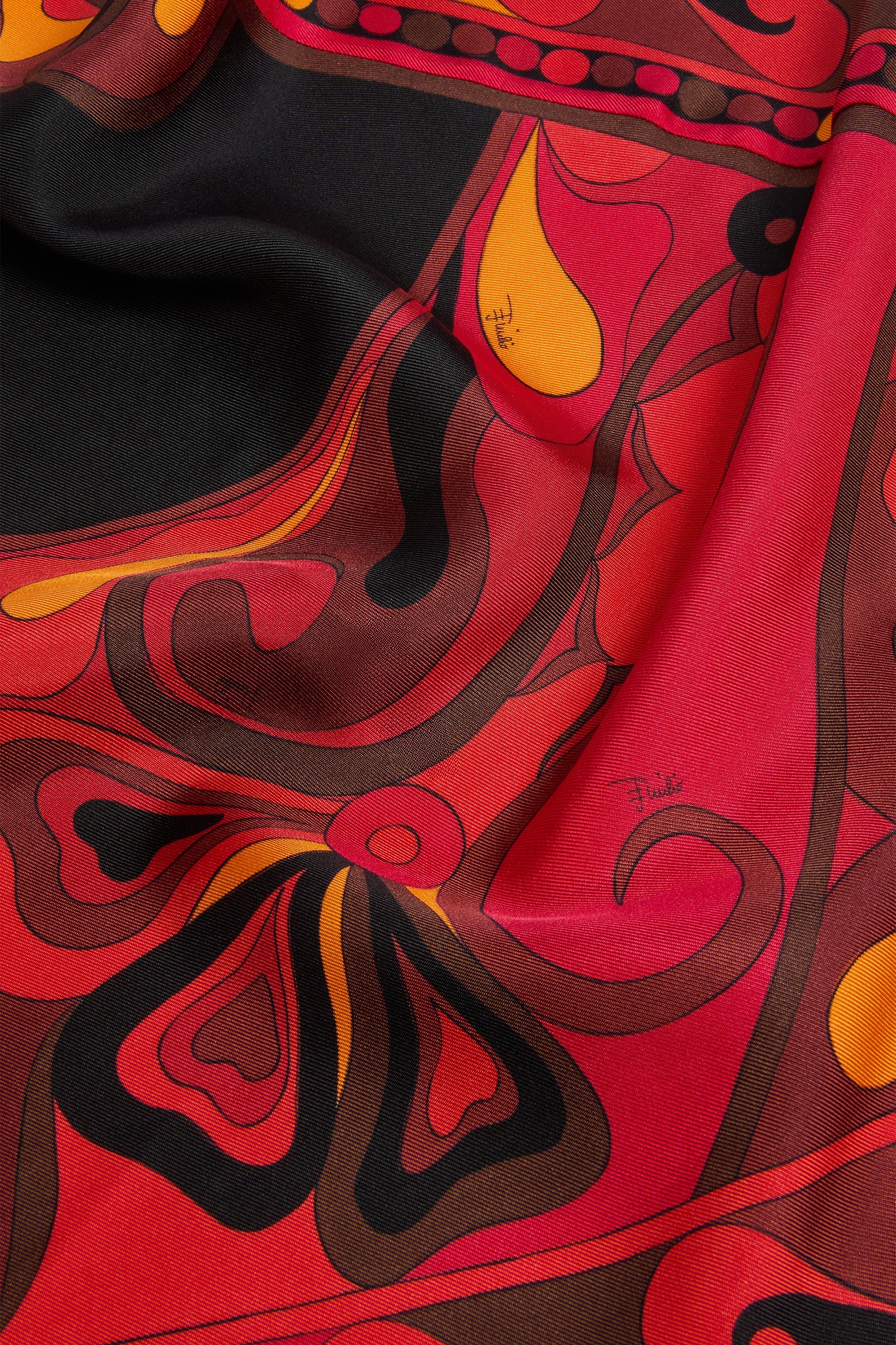 Orchidee Print Silk Triangle Scarf
 WOMAN Pucci