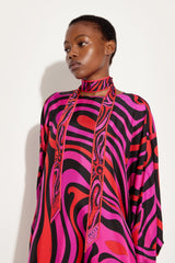 Mixed Print Silk Twill with Rhinestones
 WOMAN Pucci