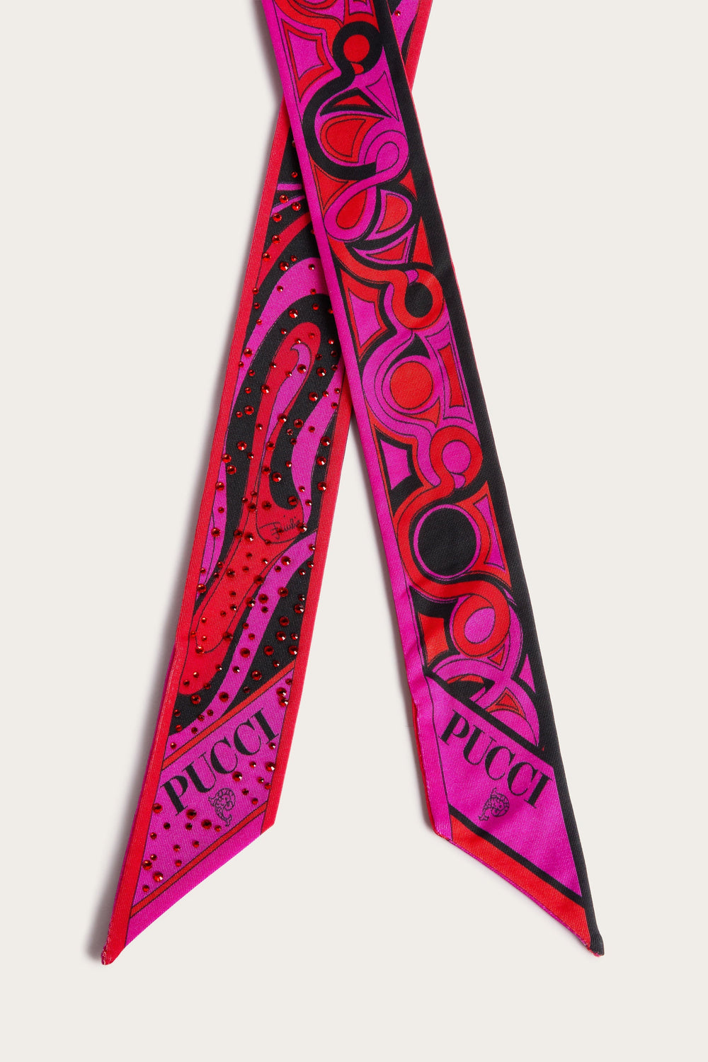 Mixed Print Silk Twill with Rhinestones
 WOMAN Pucci