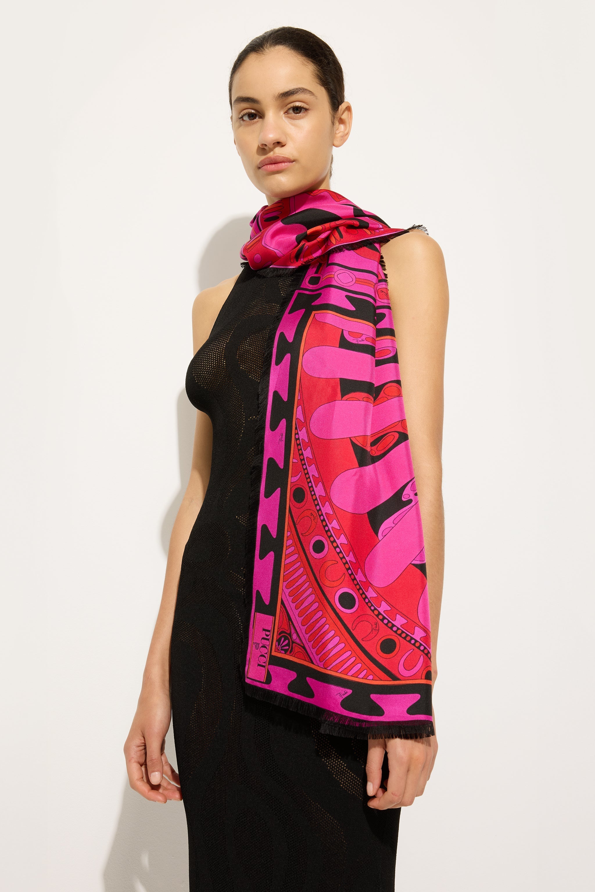 Mixed Print Silk Stole
 WOMAN Pucci