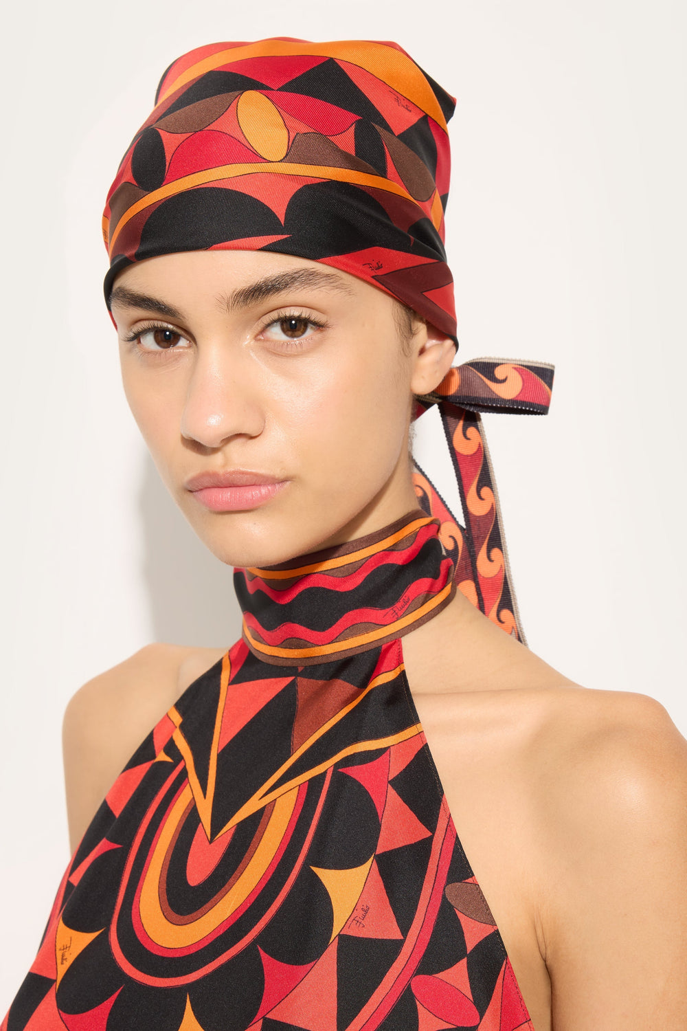 Manuba Print Silk Bandana
 WOMAN Pucci