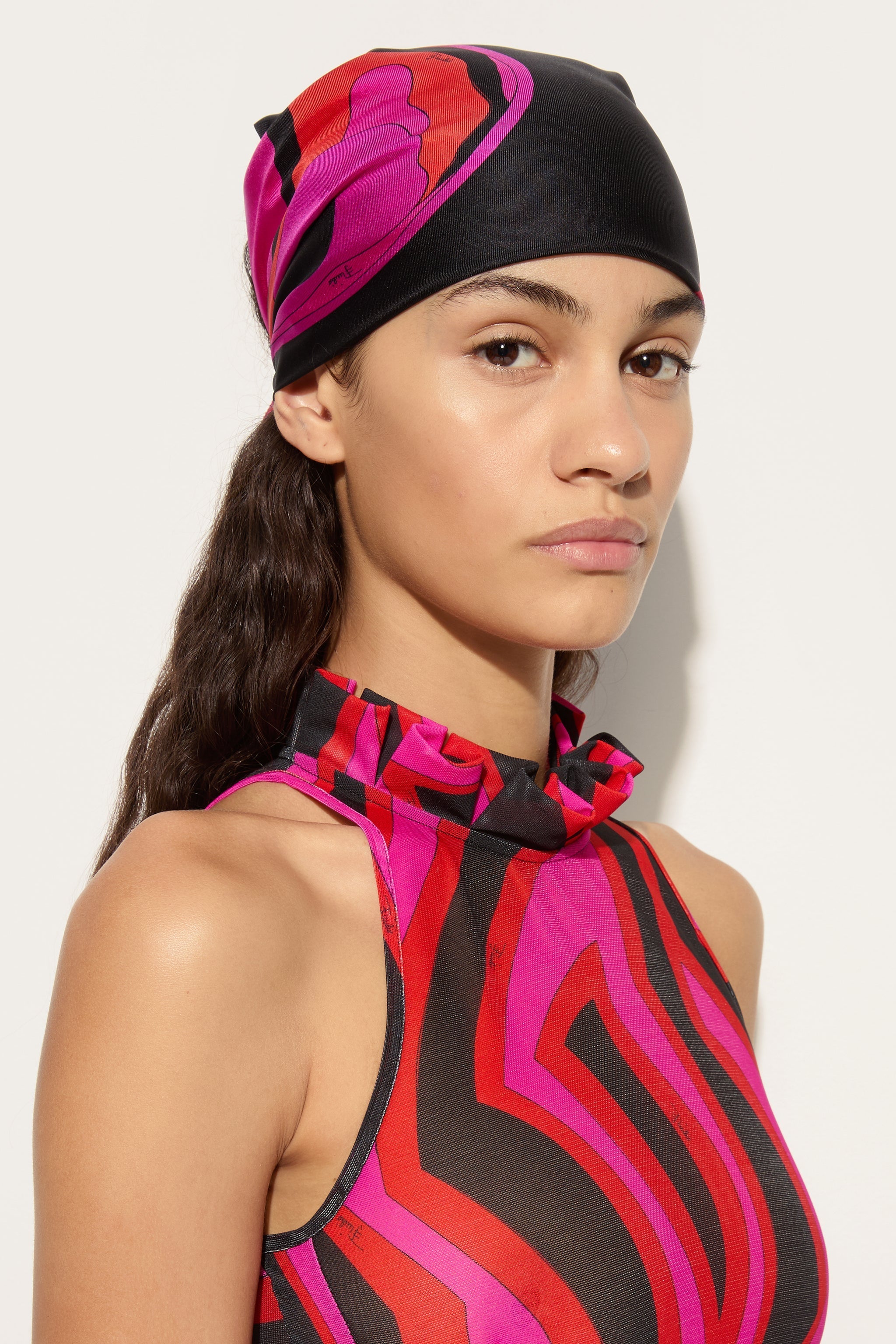 Orchidee Print Silk Bandana
 WOMAN Pucci