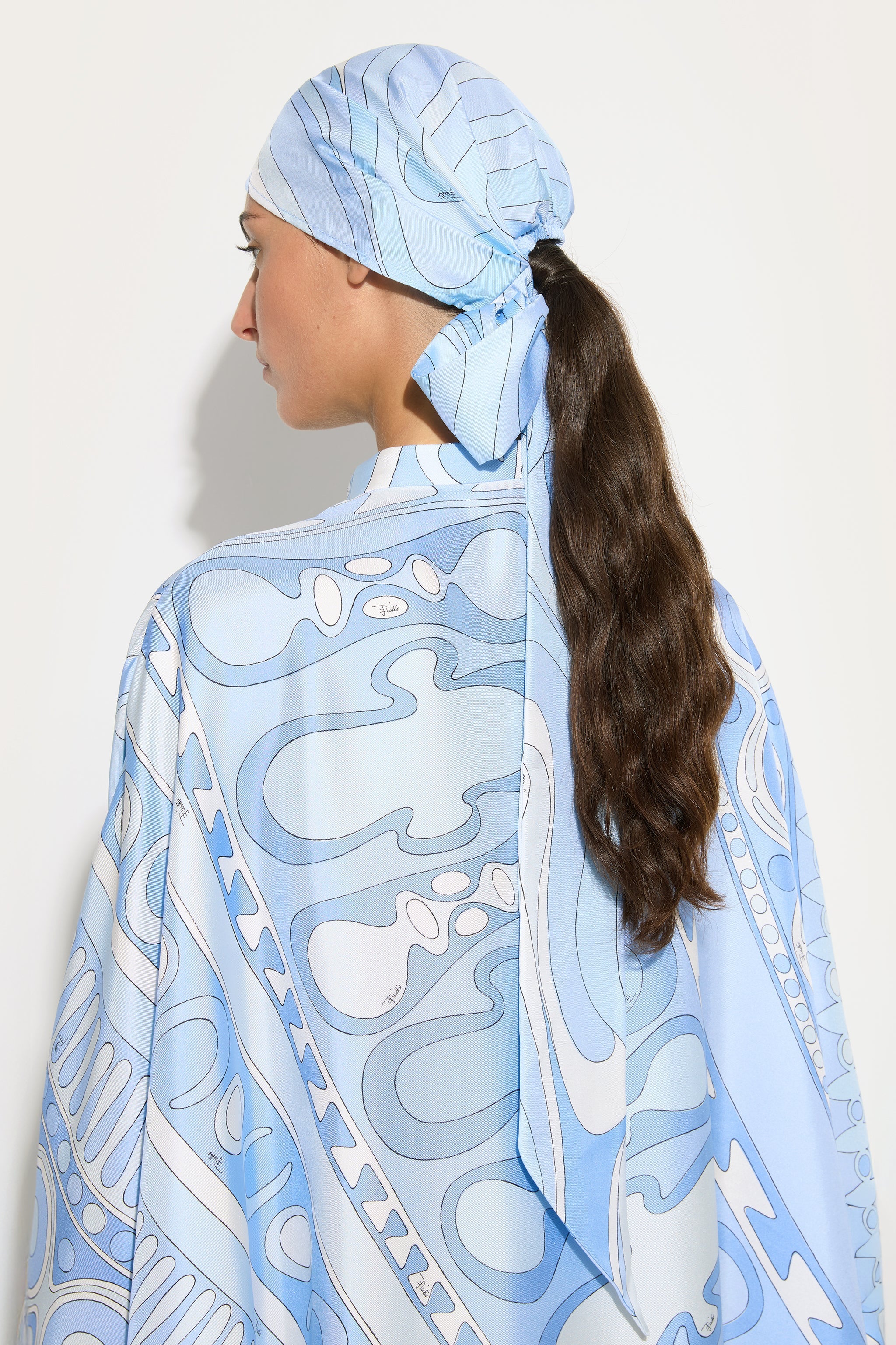 Marmo Print Silk Bandana Hat
 WOMAN Pucci