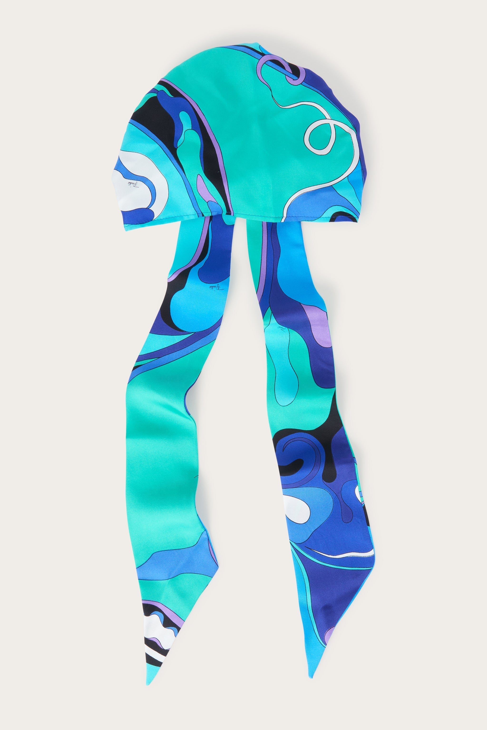 Orchidee Print Silk Bandana Hat
 WOMAN Pucci