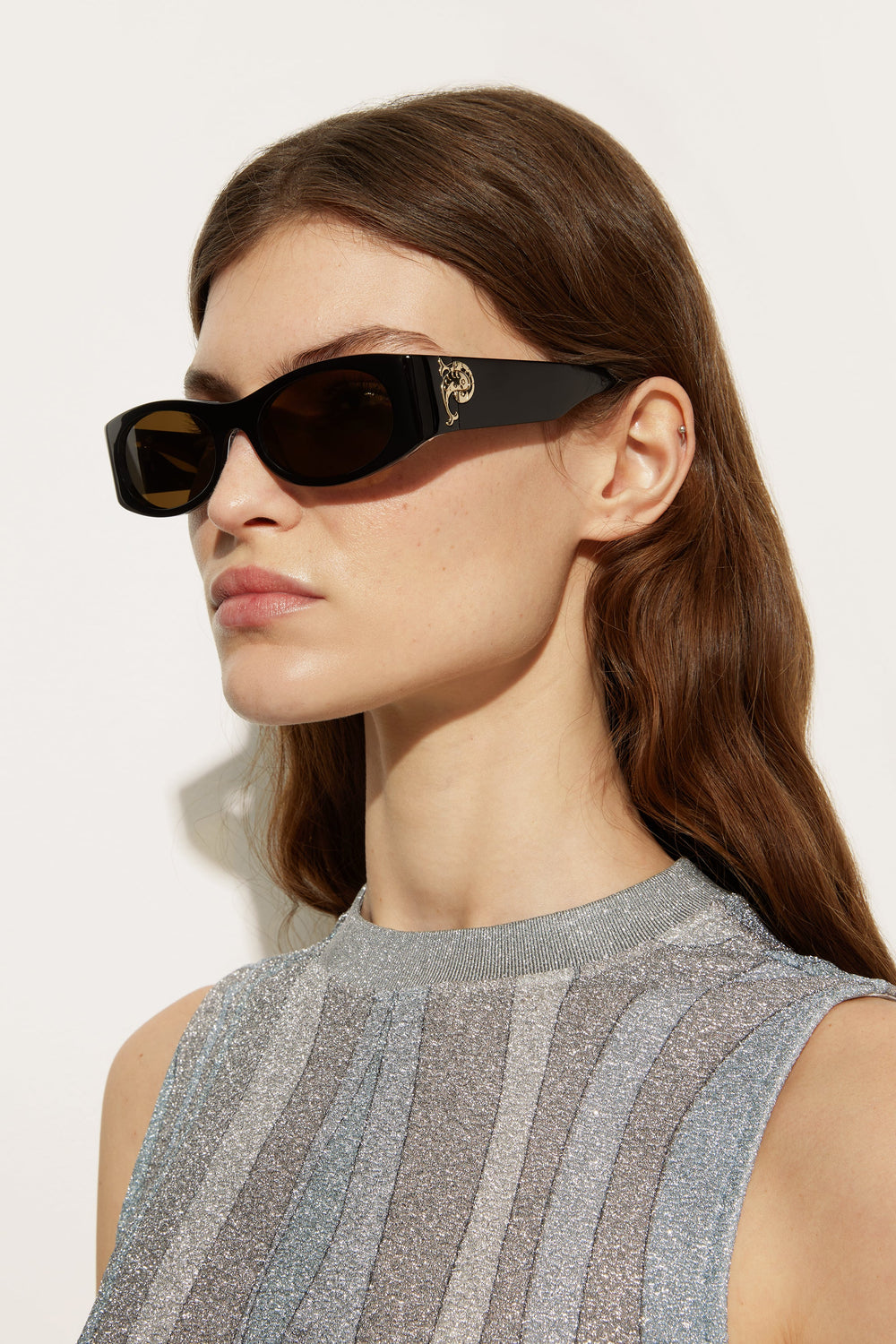 Oval Sunglasses with Printed Temples
 WOMAN Pucci