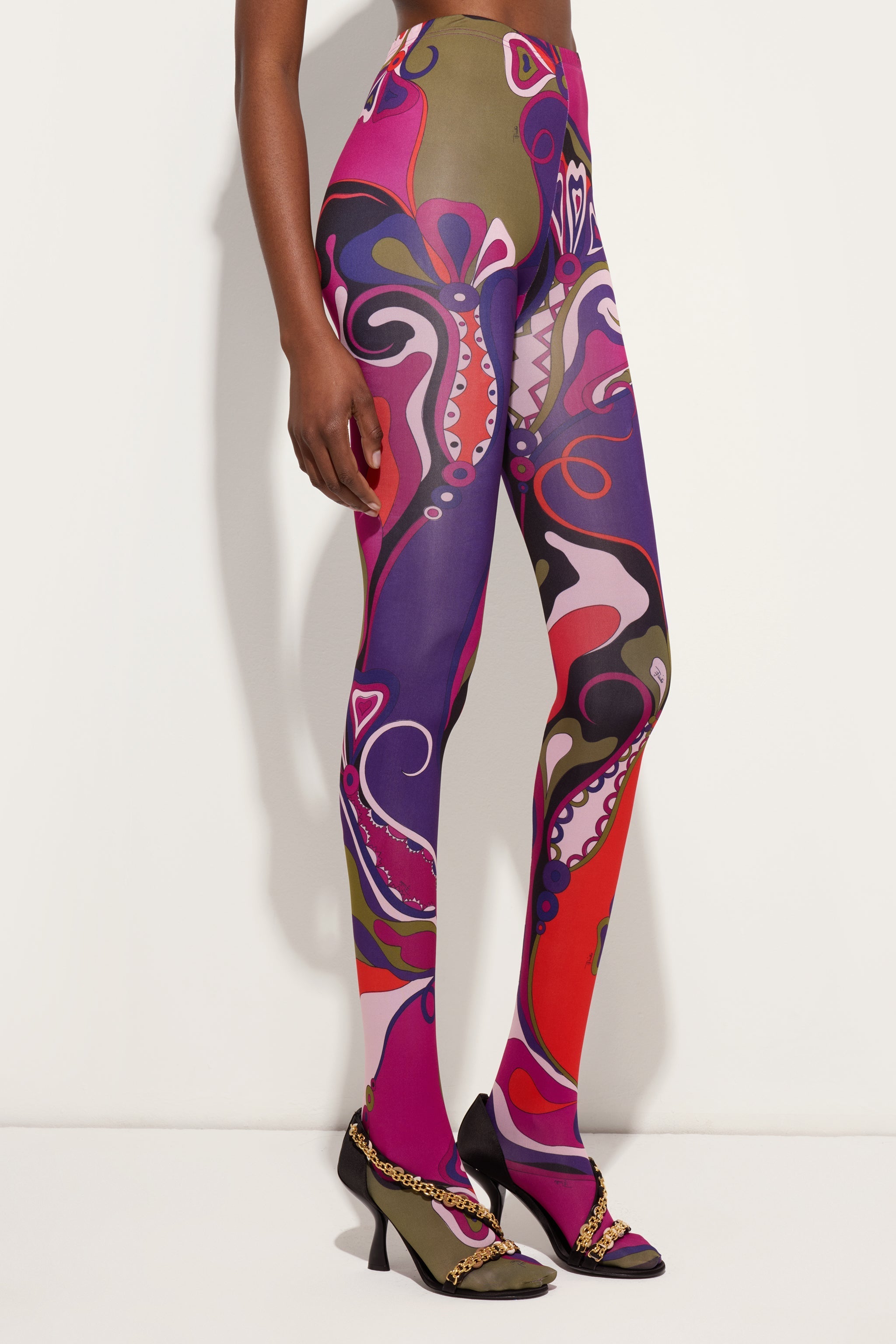 Orchidee Print Tights
 WOMAN Pucci