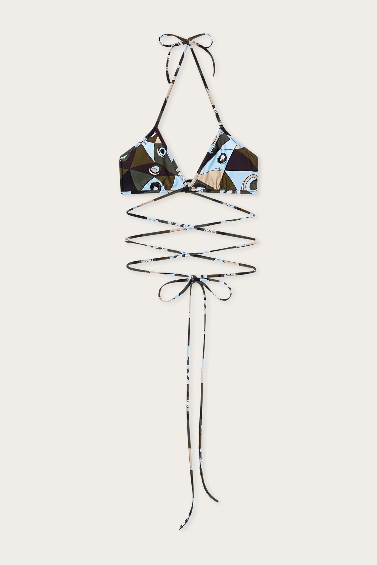 Occhi Print Triangle Bikini Top
 WOMAN Pucci