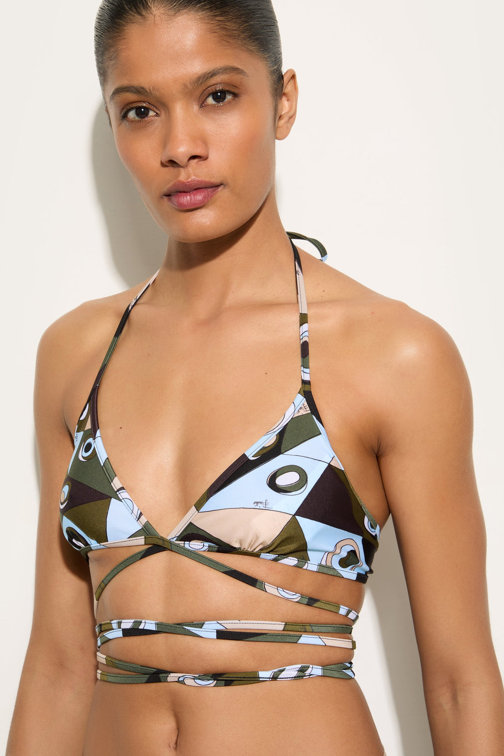 Occhi Print Triangle Bikini Top
 WOMAN Pucci