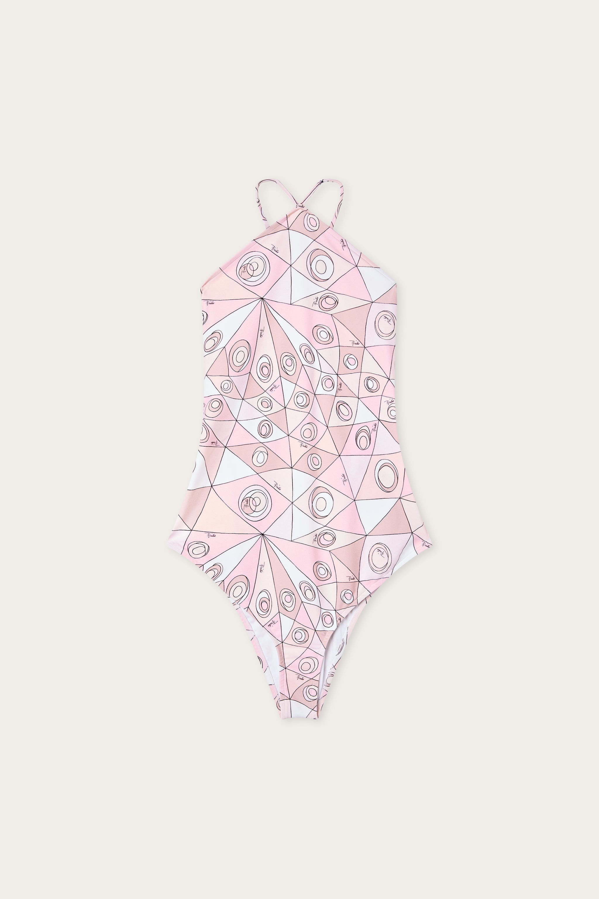 Occhi Print Cross-Back Swimsuit
 WOMAN Pucci