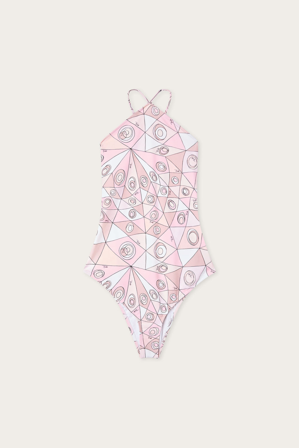Occhi Print Cross-Back Swimsuit
 WOMAN Pucci