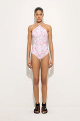 Occhi Print Cross-Back Swimsuit
 WOMAN Pucci