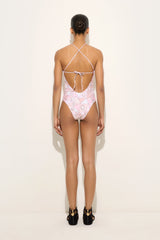 Occhi Print Cross-Back Swimsuit
 WOMAN Pucci