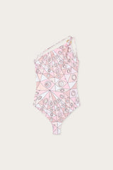Occhi Print Asymmetrical One-Piece Swimsuit
 WOMAN Pucci