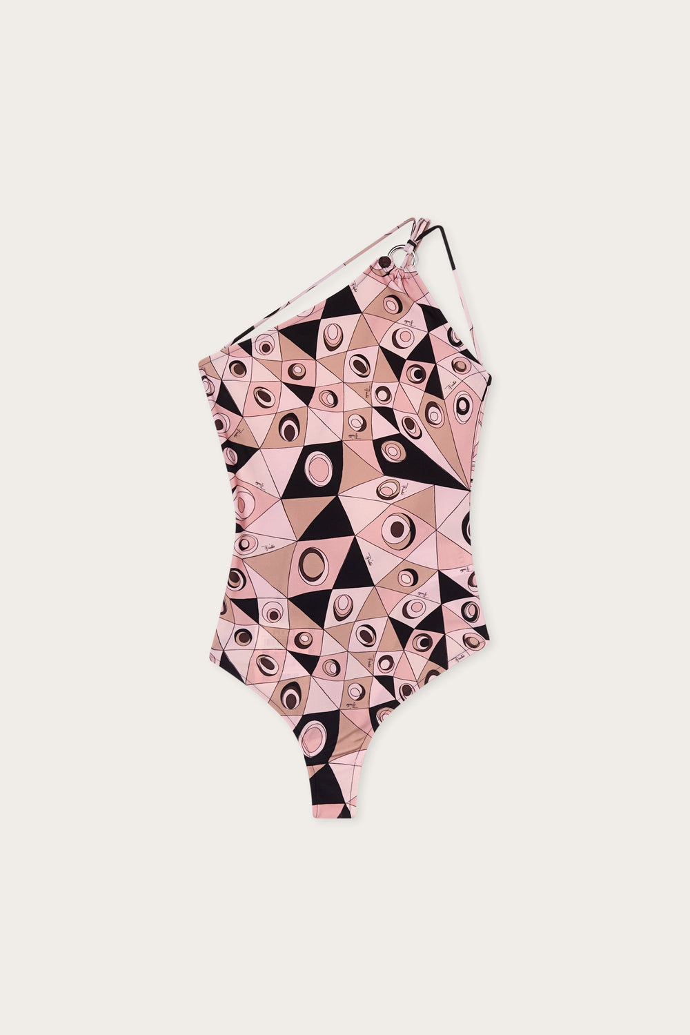 Occhi Print One-Shoulder Swimsuit
 WOMAN Pucci