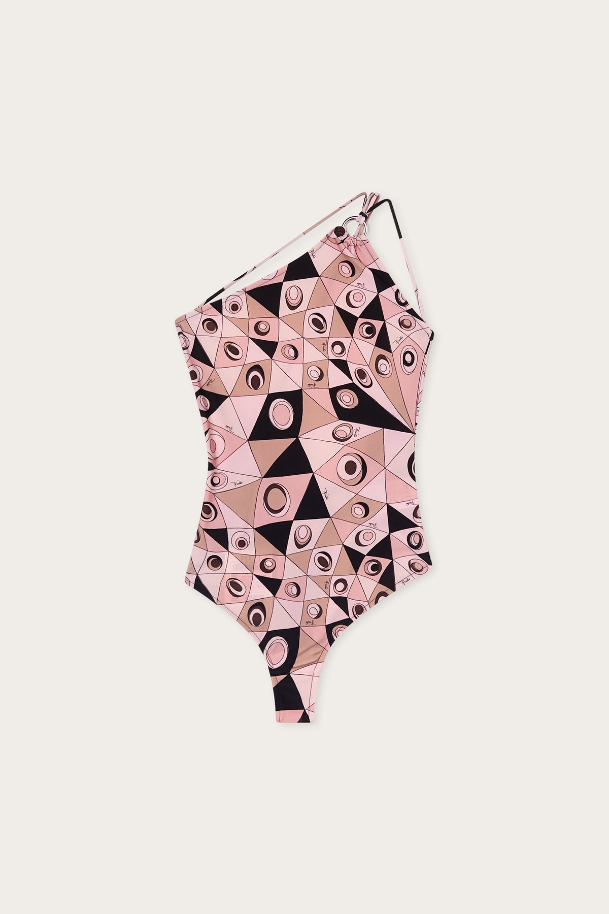 Occhi Print One-Shoulder Swimsuit
 WOMAN Pucci