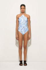 Orchidee Print Cross-Strap Swimsuit
 WOMAN Pucci