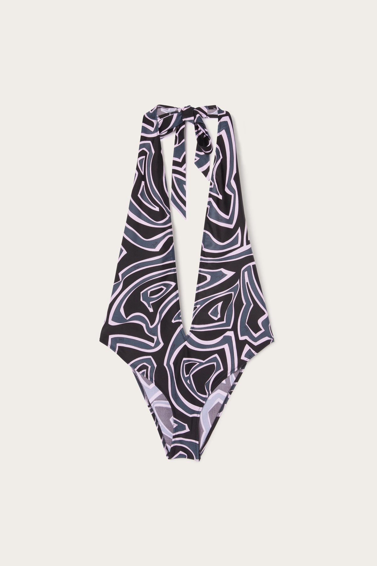 Labirinto Print Deep Neckline Swimsuit
 WOMAN Pucci