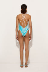 Marmo Print V-neck Swimsuit
 WOMAN Pucci