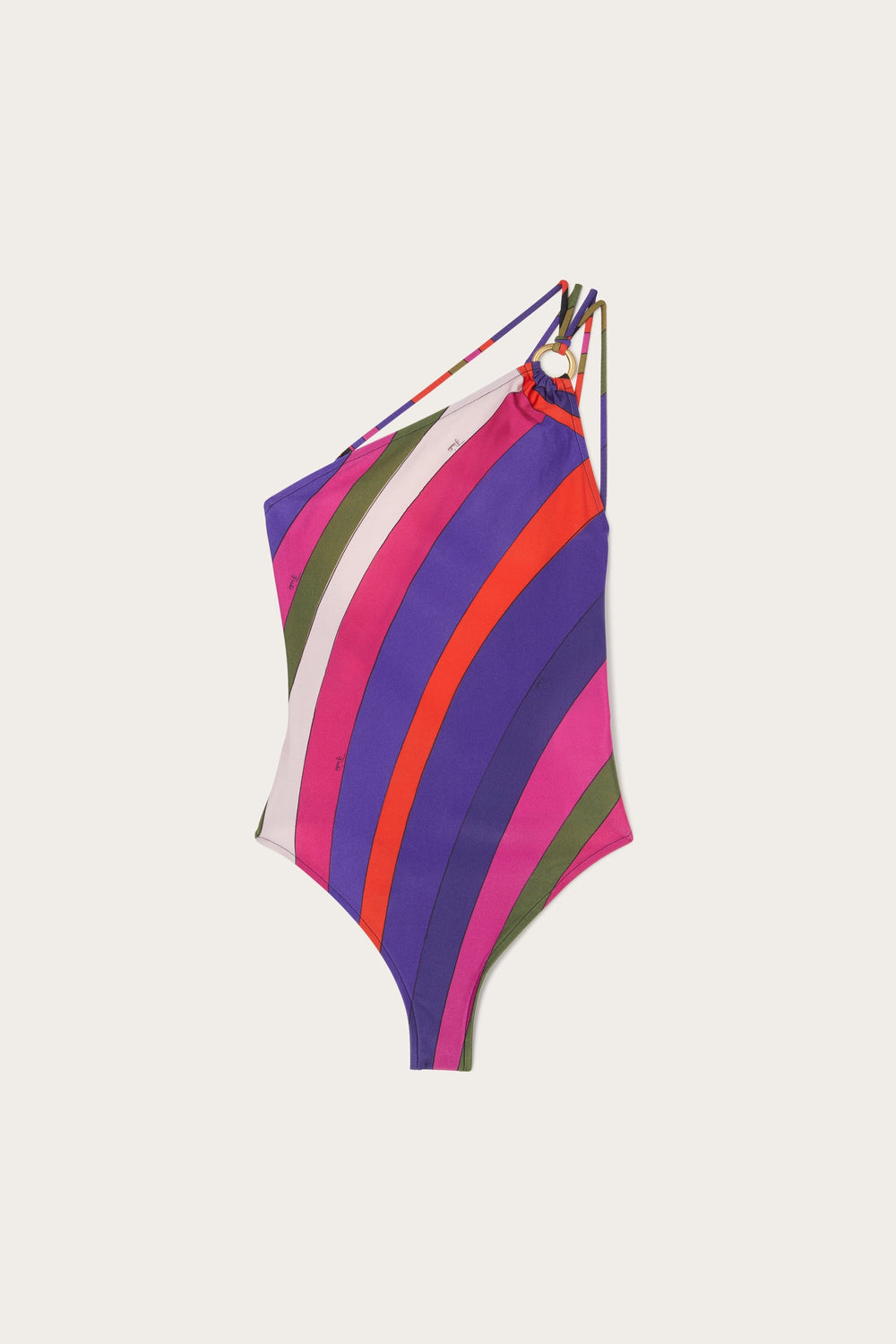 Iride Print One-Shoulder Swimsuit
 WOMAN Pucci
