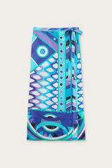Vivara Print Cotton Sarong Skirt
 WOMAN Pucci