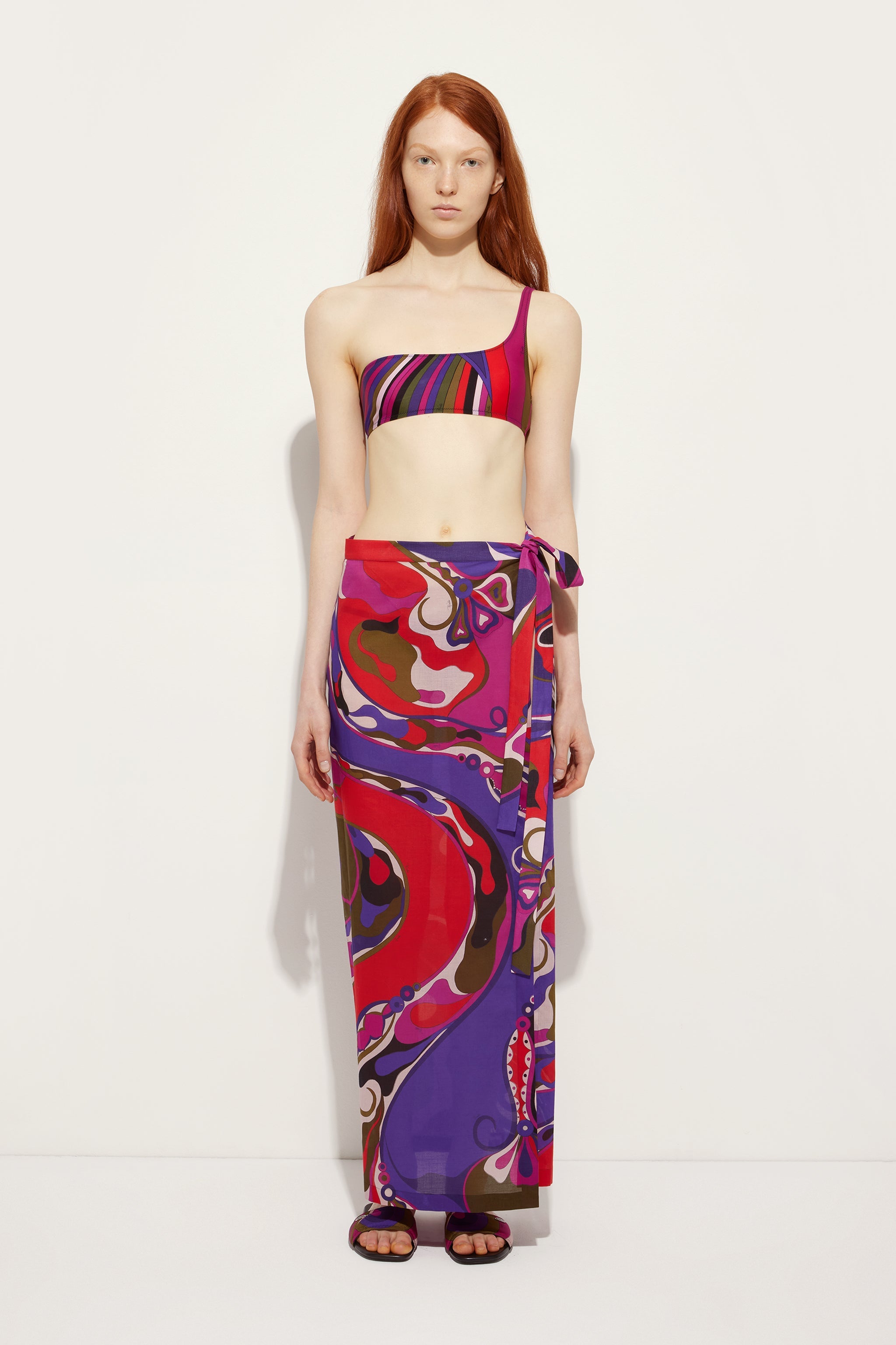 Orchidee Print Pareo Skirt
 WOMAN Pucci