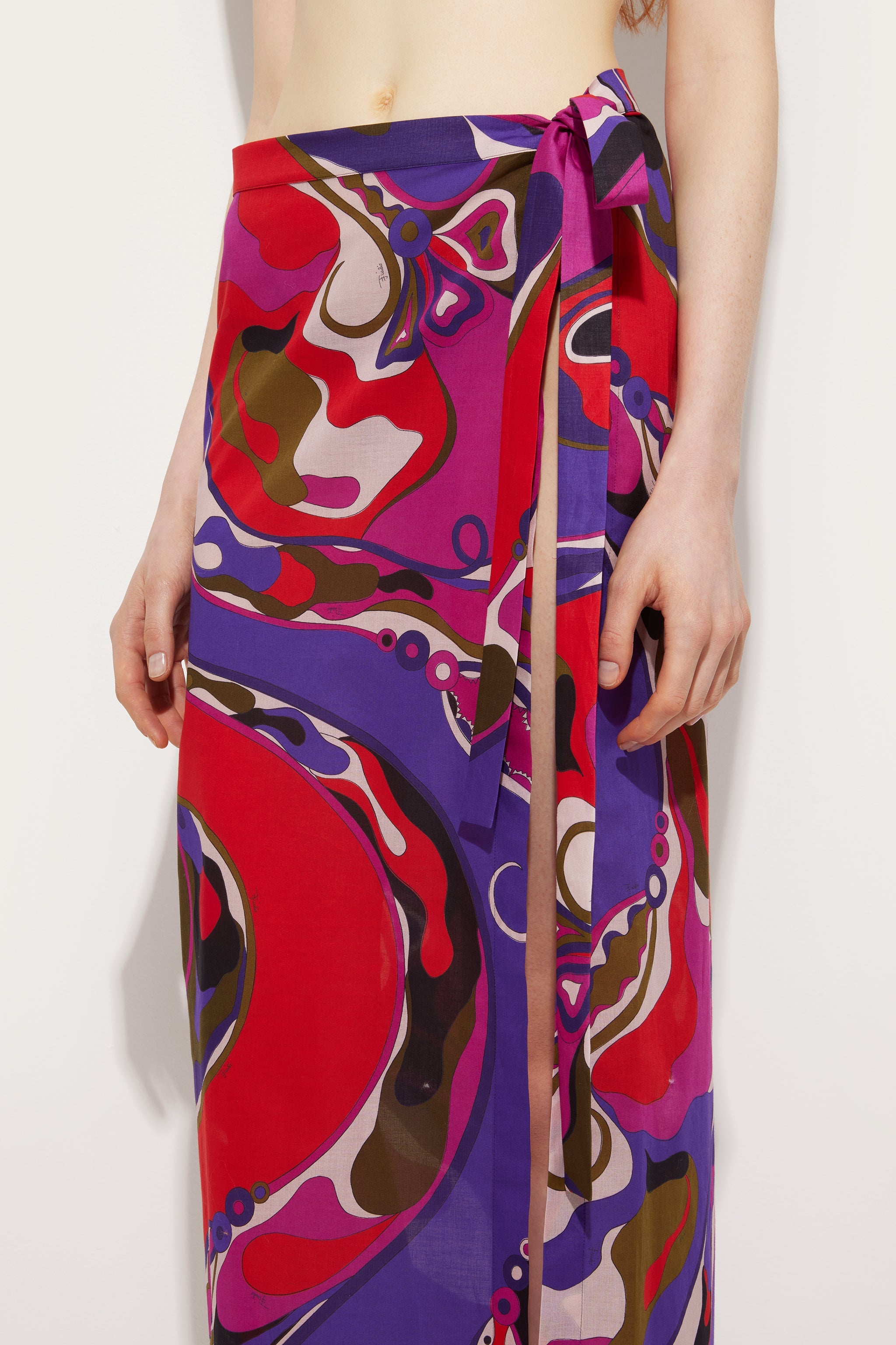 Orchidee Print Pareo Skirt
 WOMAN Pucci