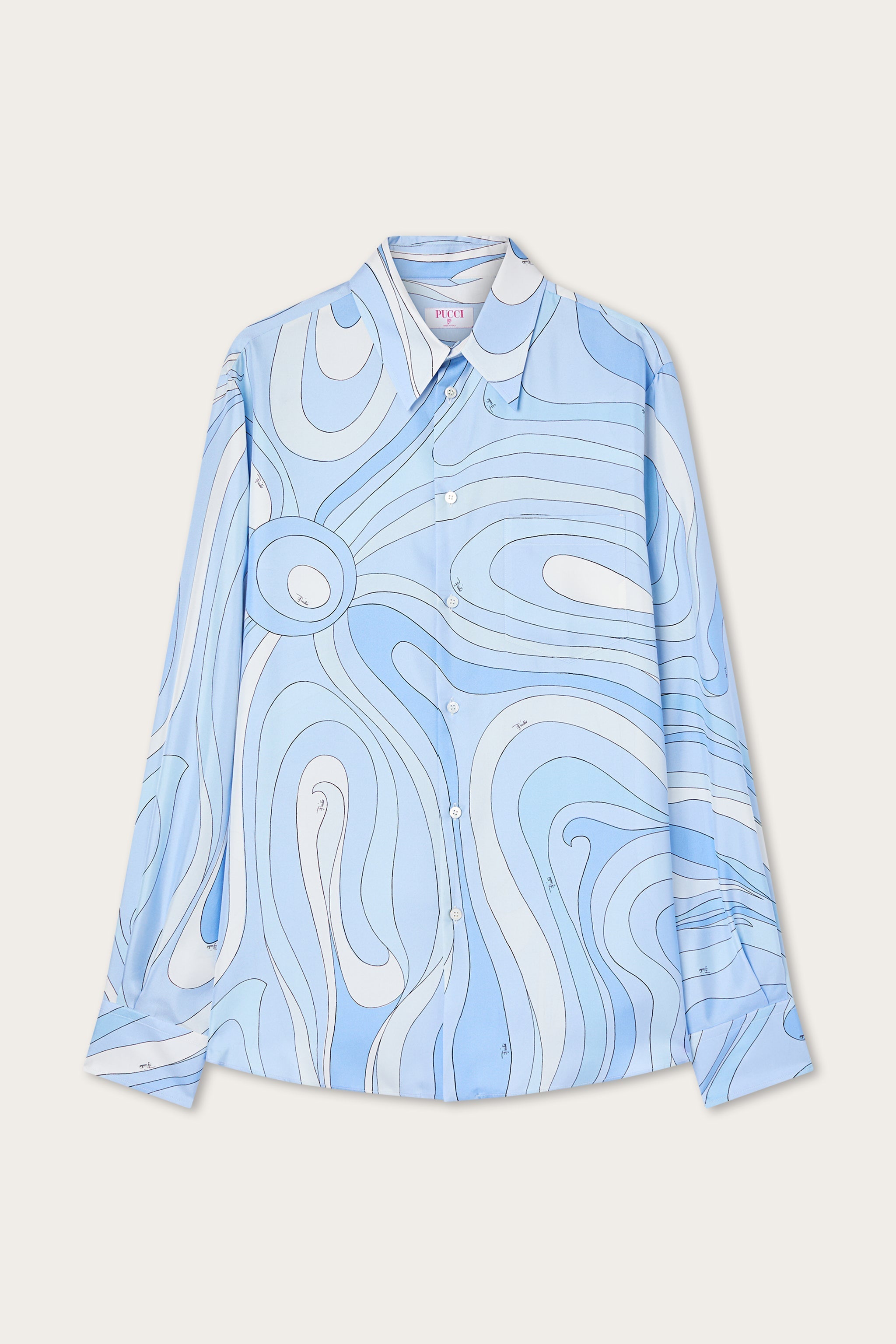 Marmo Print Oversized Silk Shirt
  Pucci