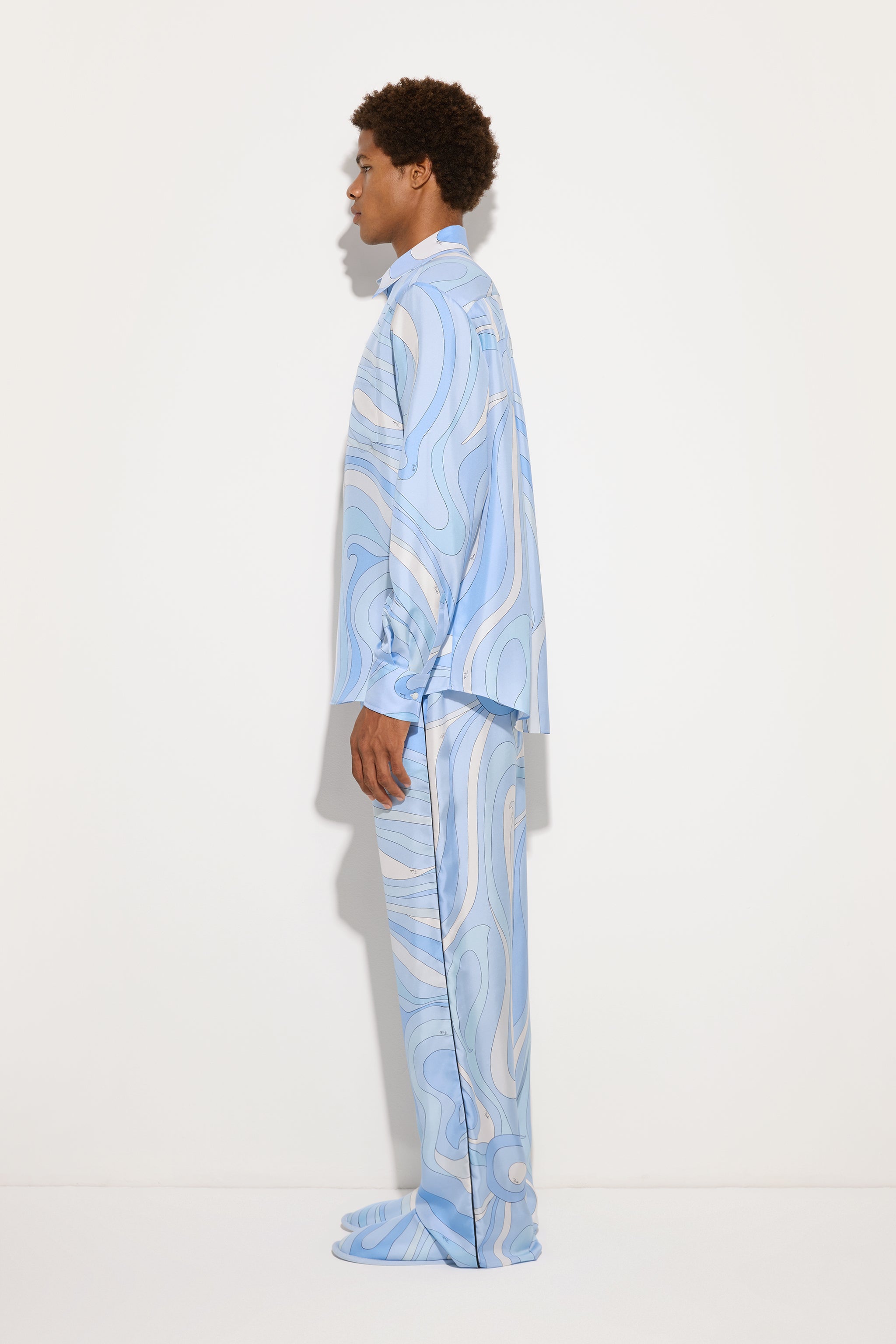Marmo Print Oversized Silk Shirt
  Pucci