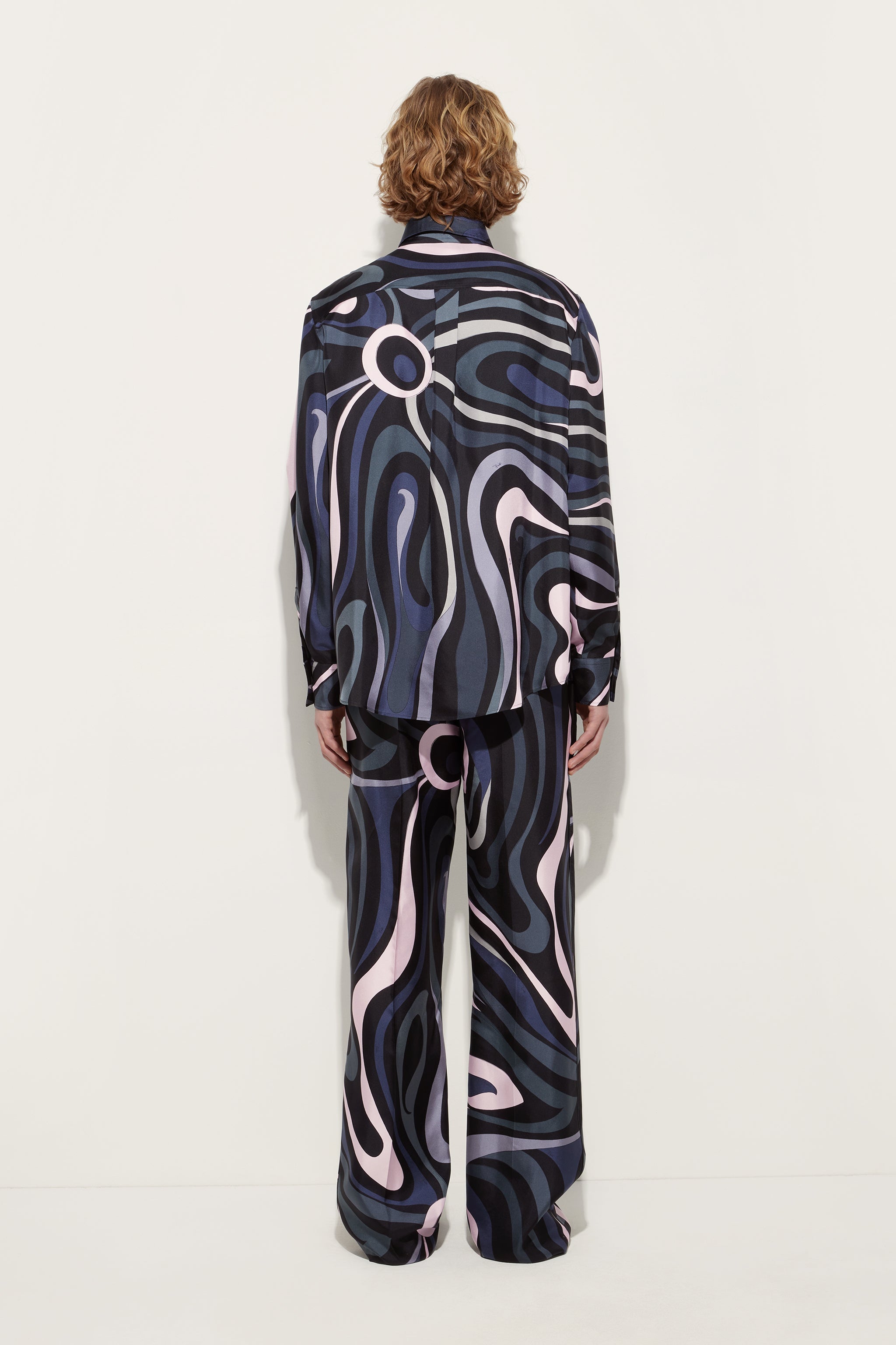 Marmo Print Silk Trousers
  Pucci