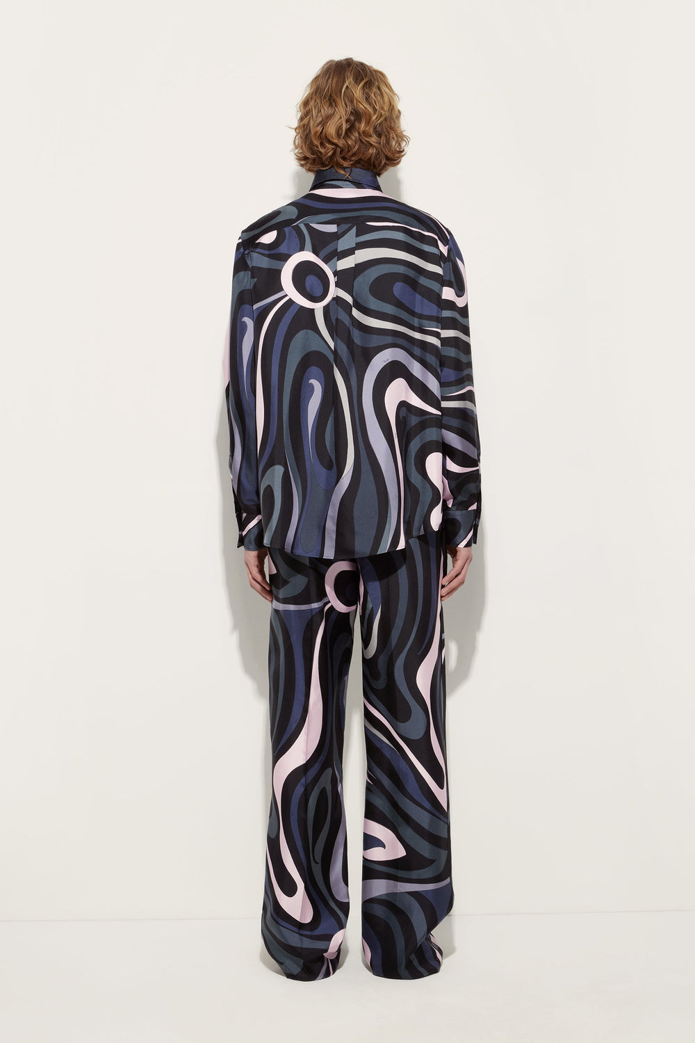 Marmo Print Silk Trousers
  Pucci
