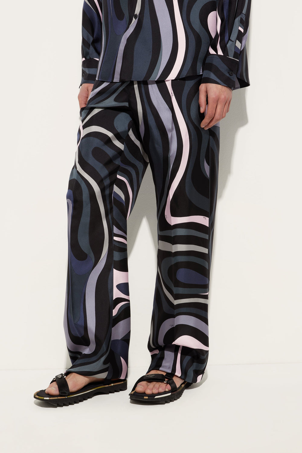 Marmo Print Silk Trousers
  Pucci