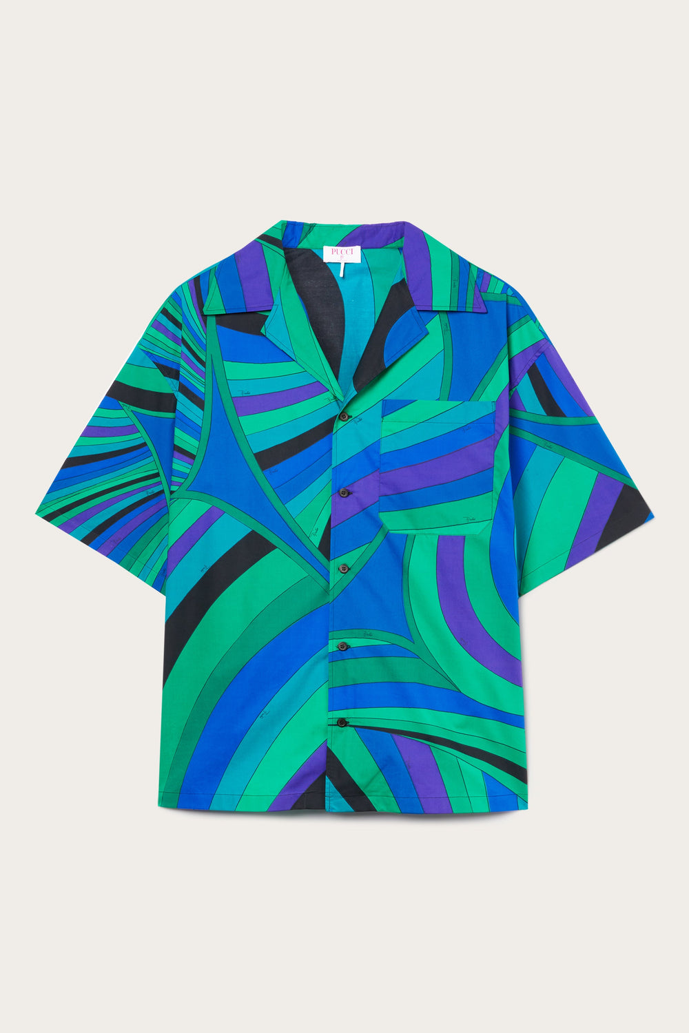 Iride Print Bowling Shirt
  Pucci