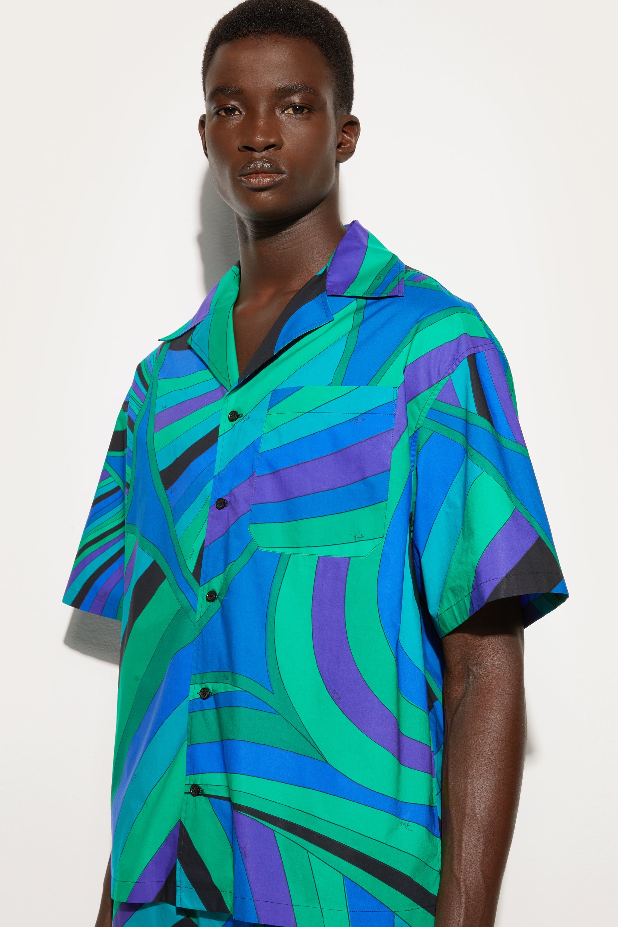 Iride Print Bowling Shirt
  Pucci