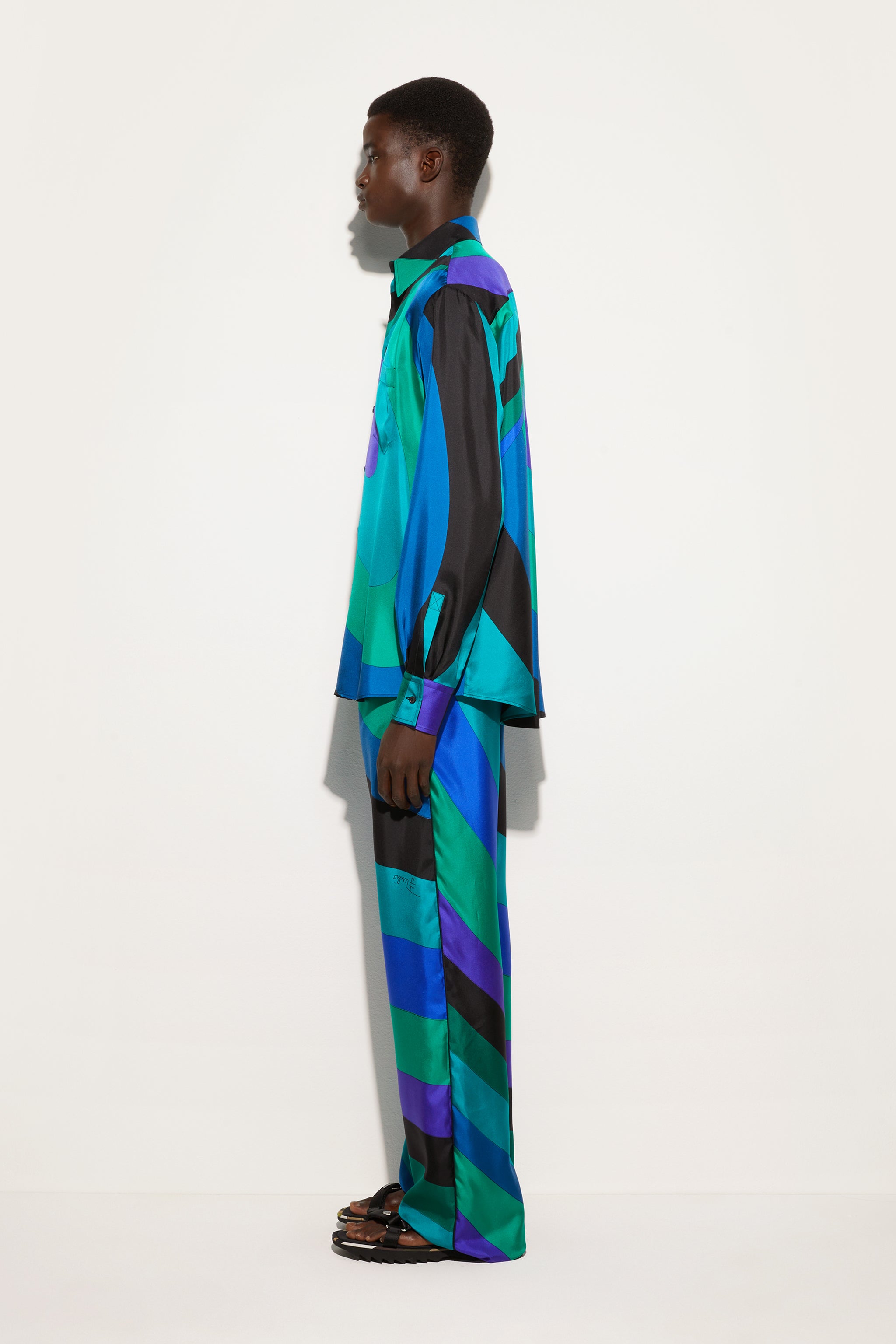 Iride Print Silk Twill Pants
  Pucci