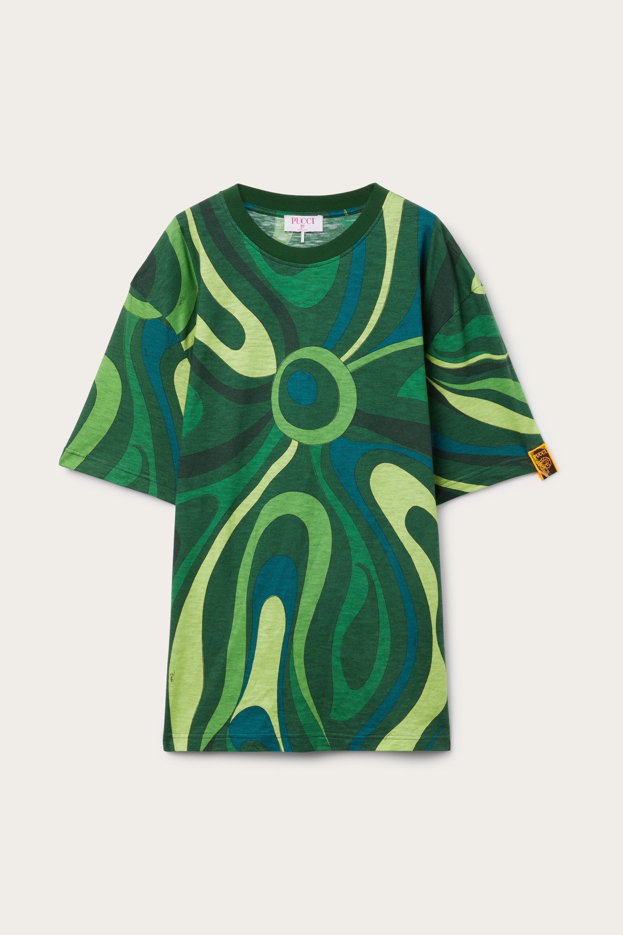 Flamed Jersey T-Shirt with Allover Print
  Pucci