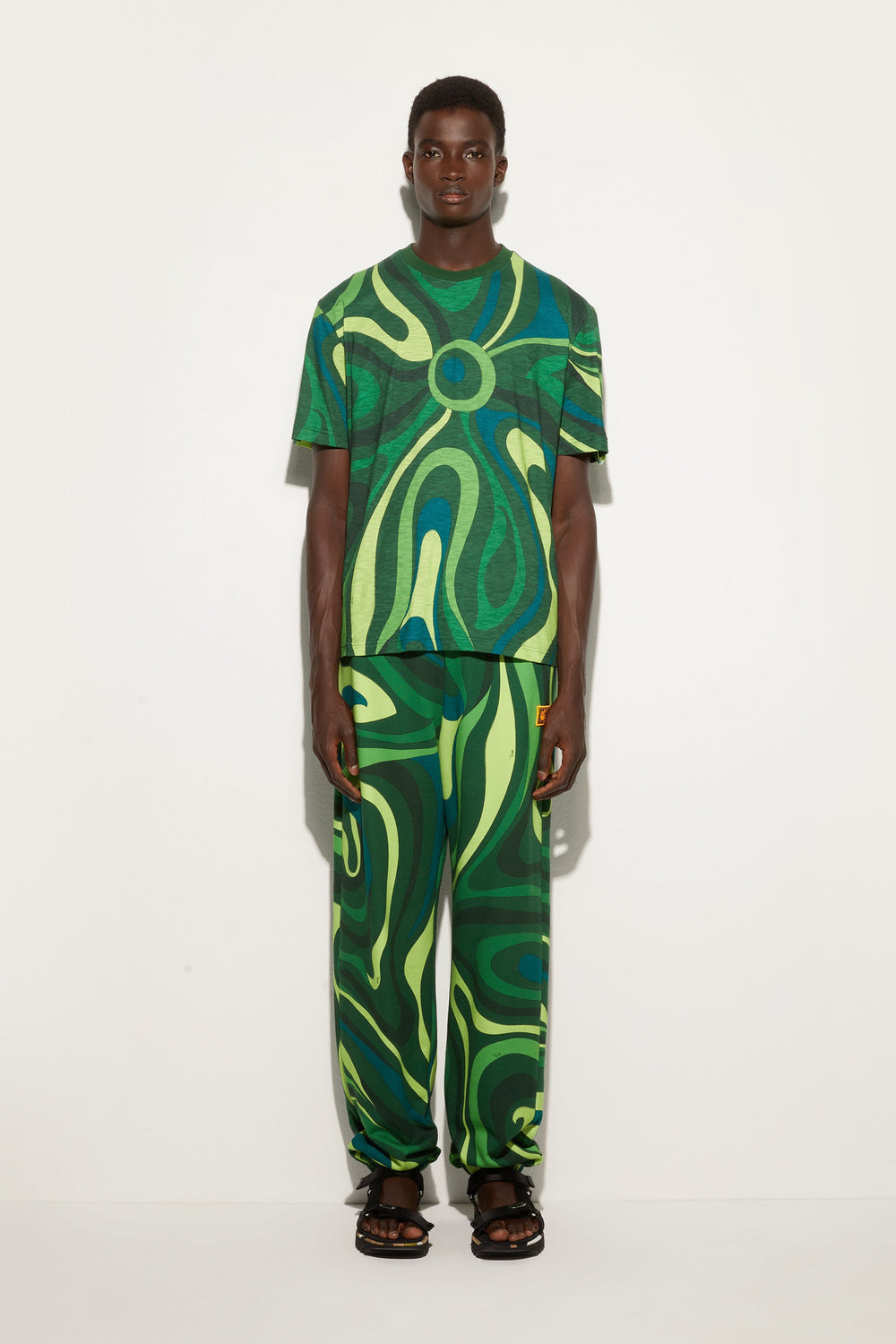 Flamed Jersey T-Shirt with Allover Print
  Pucci