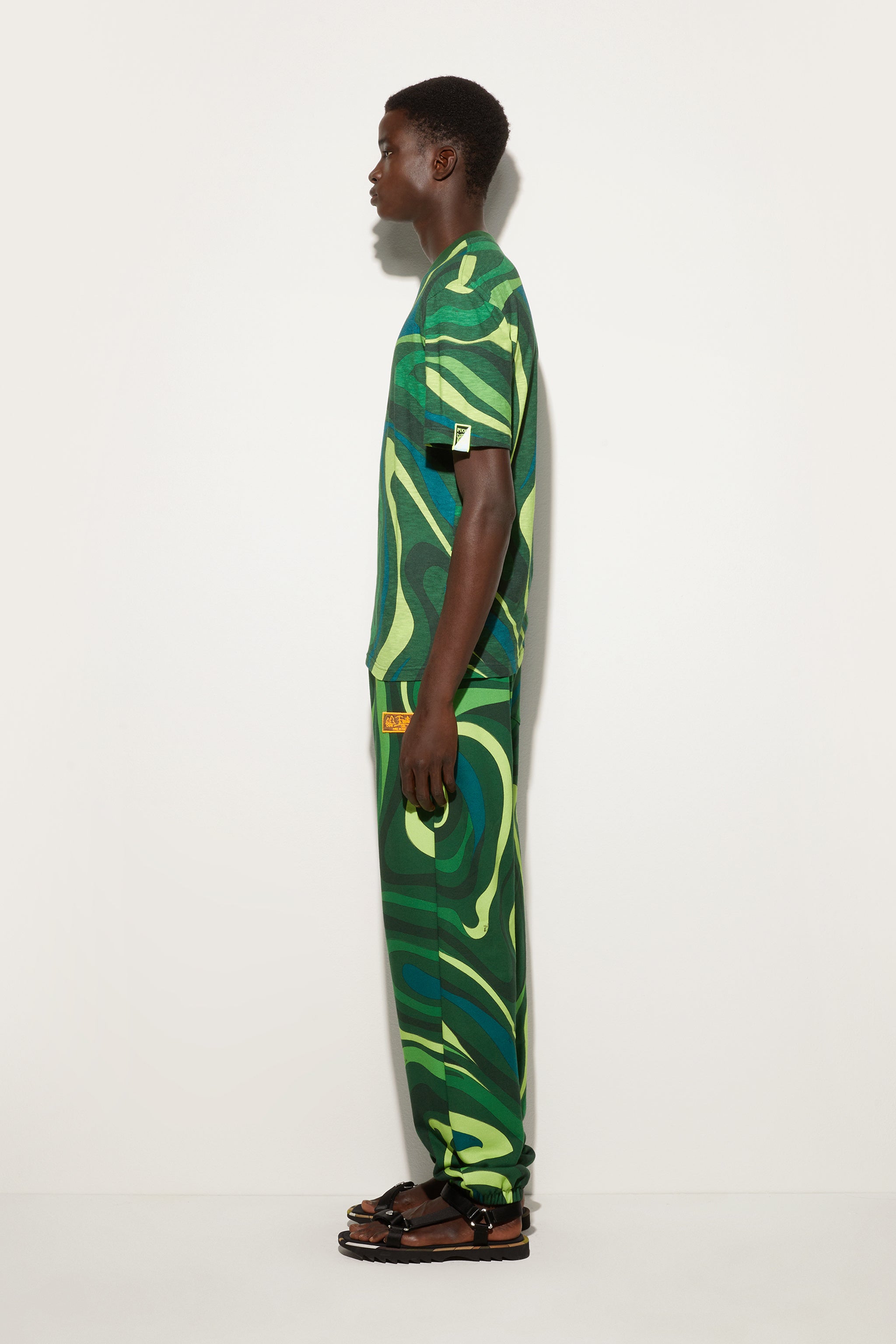 Flamed Jersey T-Shirt with Allover Print
  Pucci