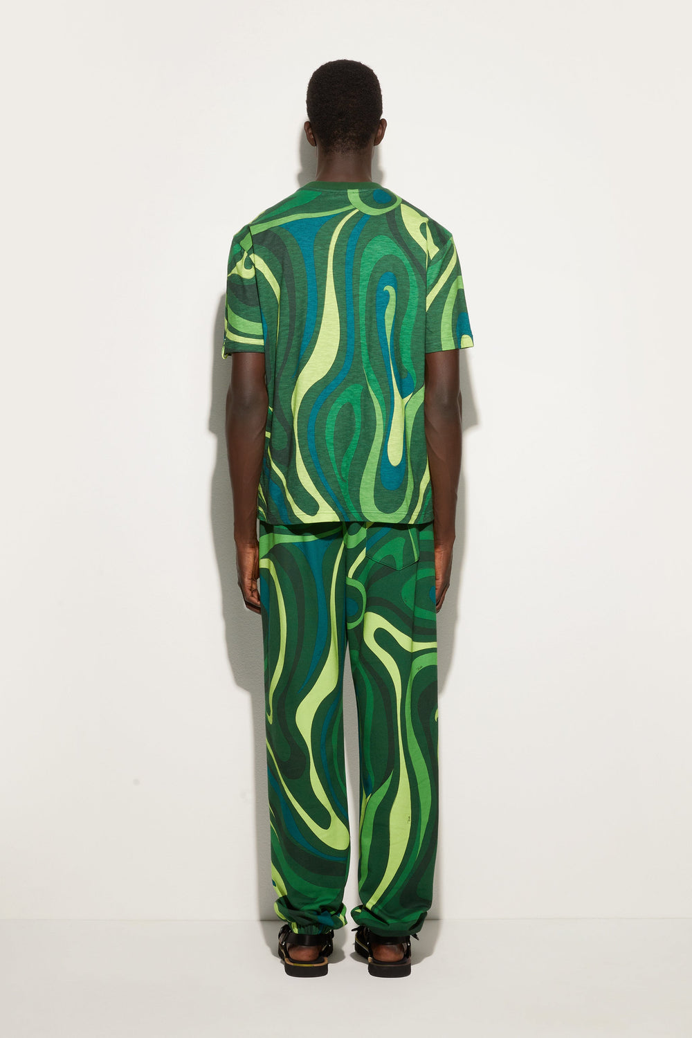 Flamed Jersey T-Shirt with Allover Print
  Pucci