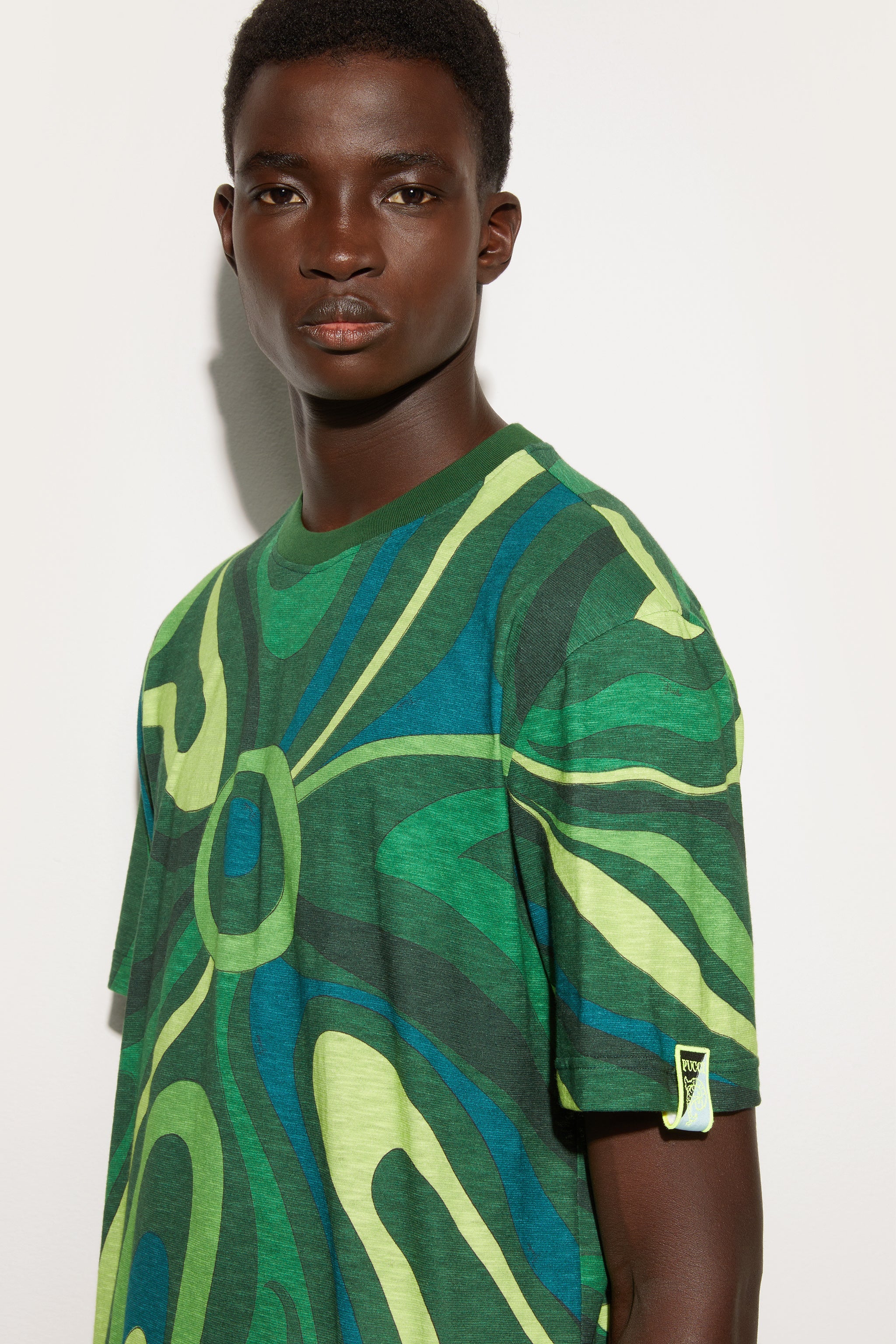 Flamed Jersey T-Shirt with Allover Print
  Pucci