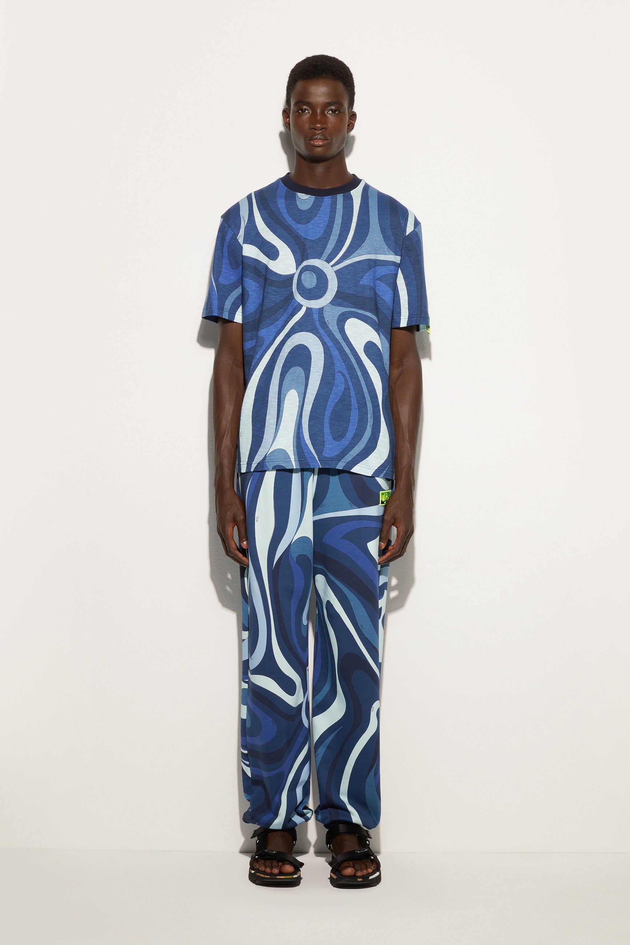 Flamed Jersey T-Shirt with Allover Print
  Pucci