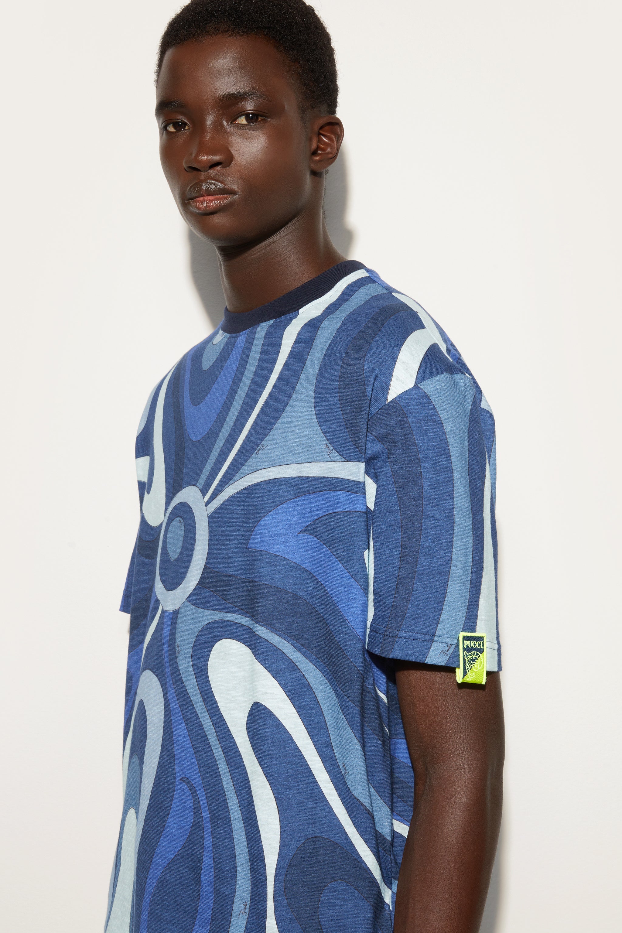 Flamed Jersey T-Shirt with Allover Print
  Pucci