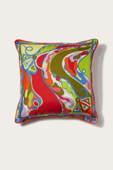 Orchidee and Iride-Print Small Silk-Twill Cushion
  Pucci