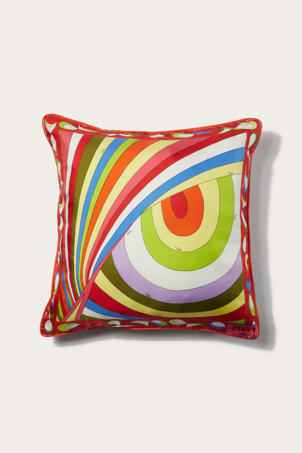 Orchidee and Iride-Print Small Silk-Twill Cushion
  Pucci