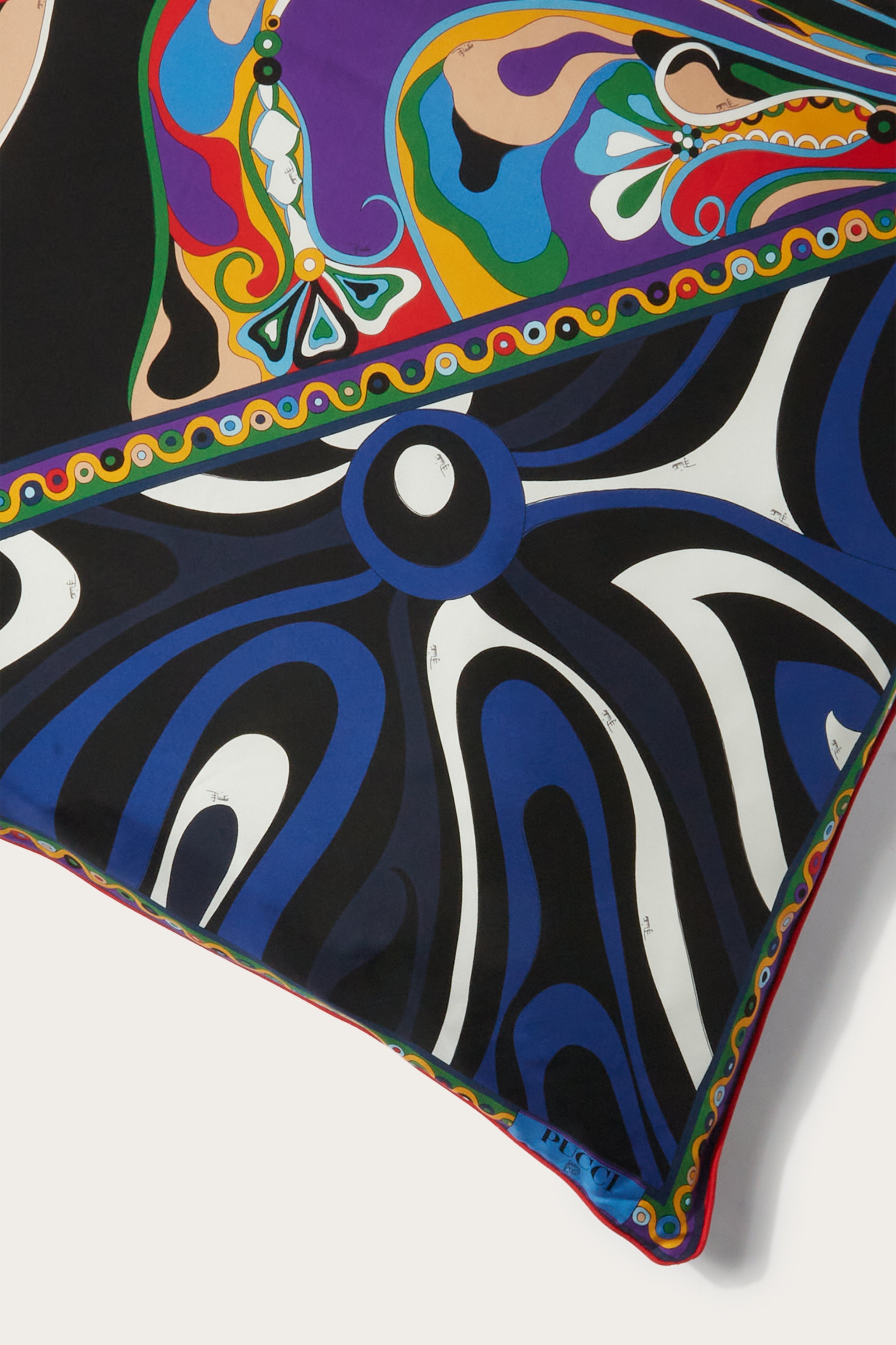 Patchwork-Print Large Silk-Twill Cushion
  Pucci