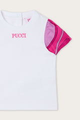 T-shirt with Logo and Printed Sleeves
  Pucci