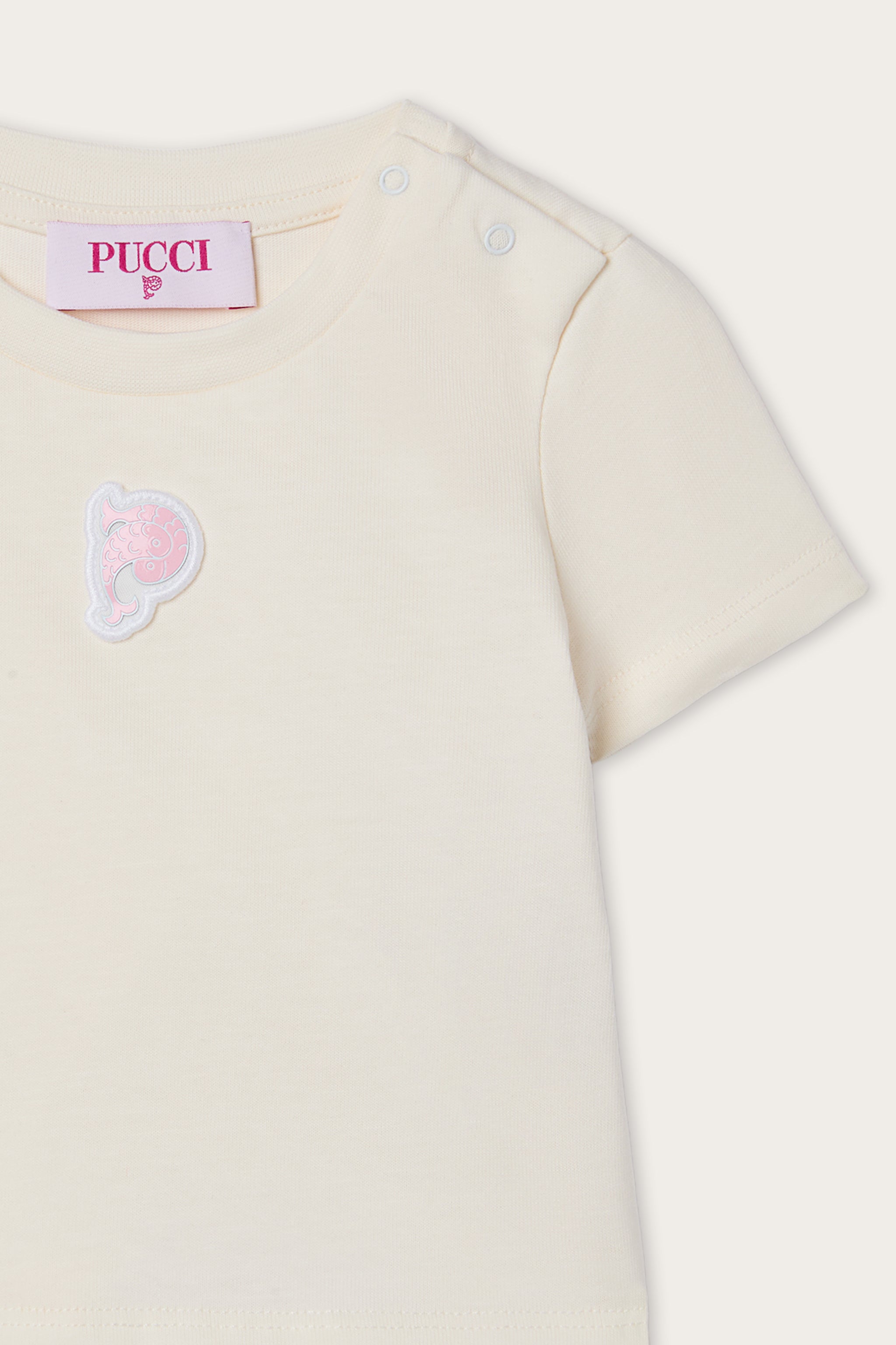 T-shirt with Embroidered Patch
  Pucci