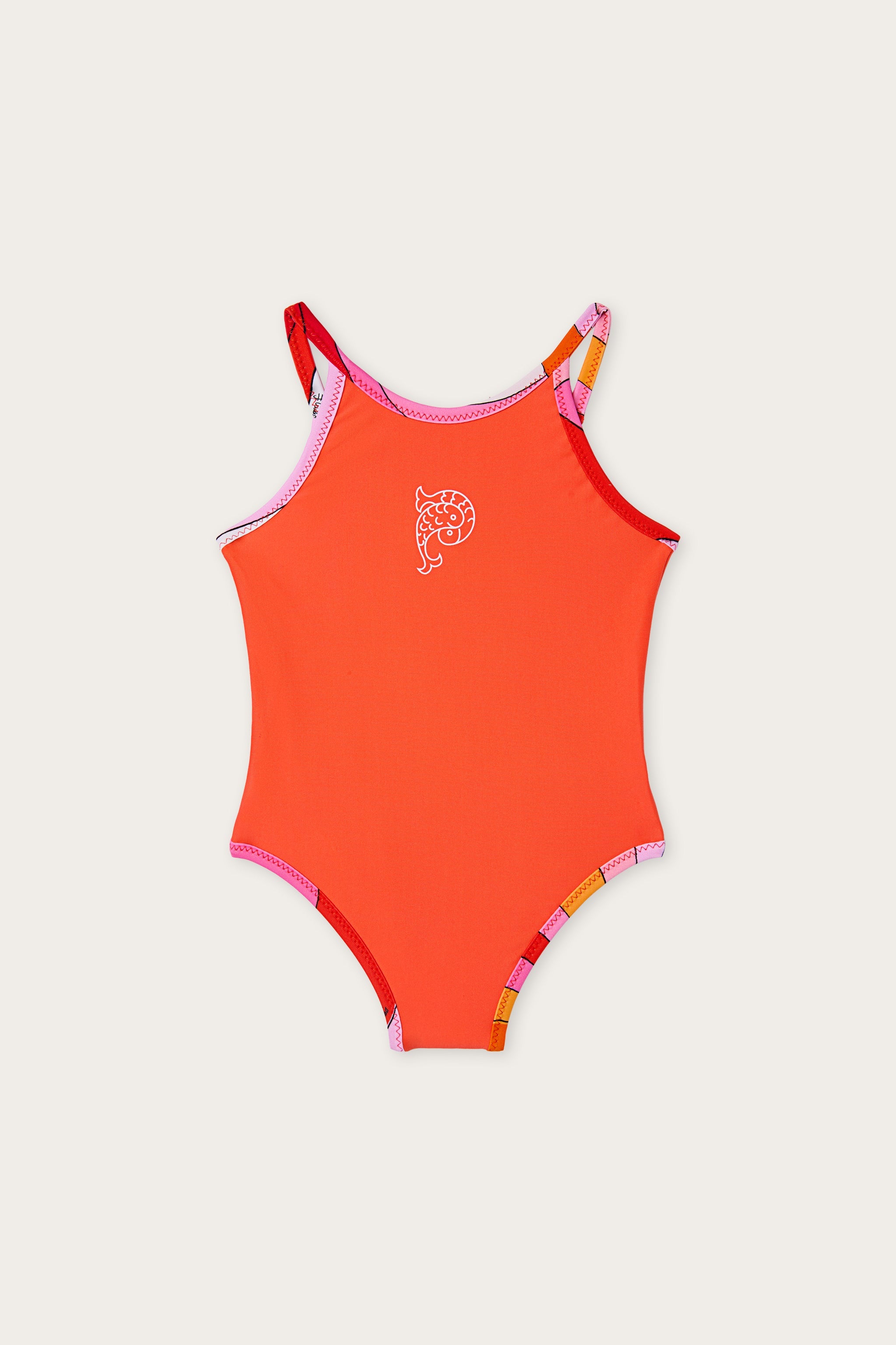 One-Piece Swimsuit with Fish Logo
  Pucci
